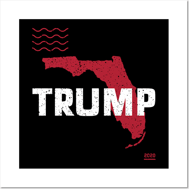 Trump Florida 2020 - Red Wave, Red State Wall Art by Family Heritage Gifts